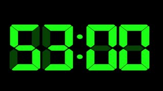 53 MINUTES countdown digital timer with special alarm sound