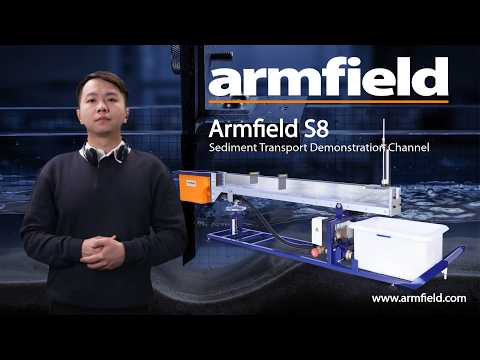 Armfield Flood meets an obstruction - S8 Sediment Transport Demonstration Channel