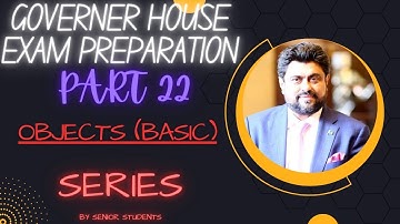 Typescript series: PART 22 OBJECT. Governor house typescript exam preparation.