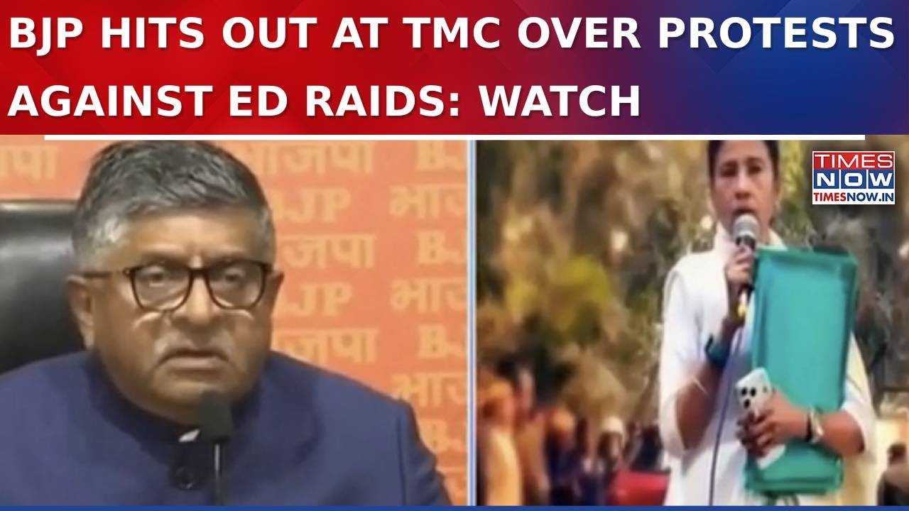 Mamata vs ED Escalates: BJP’s Ravi Shankar Prasad Hits Out At TMC Over Protests Against ED Raids
