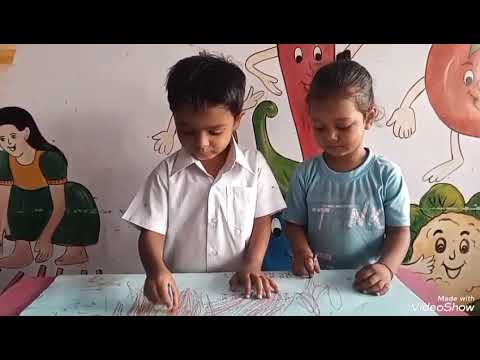Scribbling with crayons | kids School activity |#ytshorts #youtubekids #kidsdrawing #schoolactivity