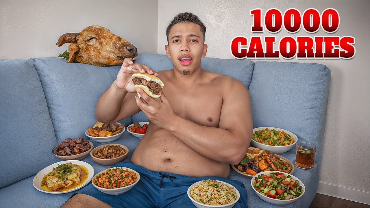 تحدي أكل 10000 سعرة حرارية في يوم واحد !! 