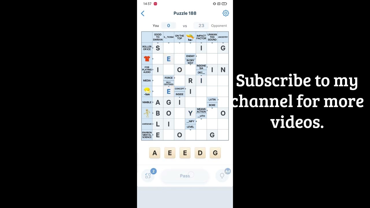 Crossword Master Level 188 Answers | Crossword Master Puzzle 188
