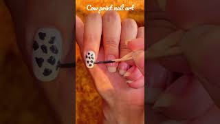 Easy cow print nail art #nailart #nails #naildesign