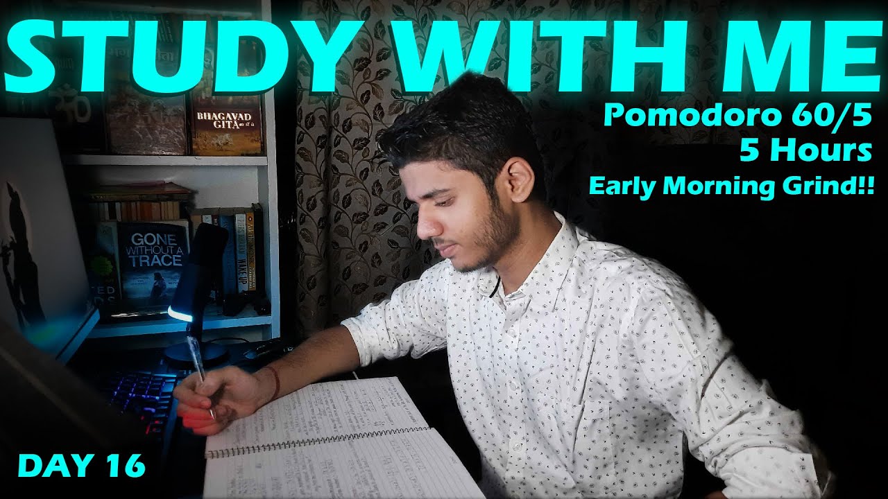 Study With Me Live | 5 Hours | FY Kick Start Day 16 | 60/5 pomodoro With Lofi and Rain Sounds ✨