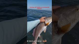 Catching a 28” #redfish using my own homemade Wakebait #topwater #saltwaterfishing #angler #shimano