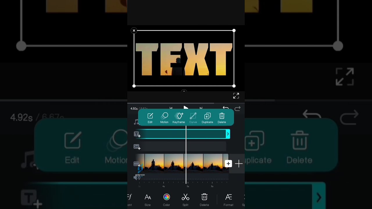 Text Opening In VN Video Editor 