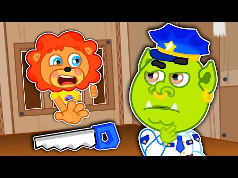 Lion Family Escape From CARDBOARD Box Challenge Cartoon For Kids 
