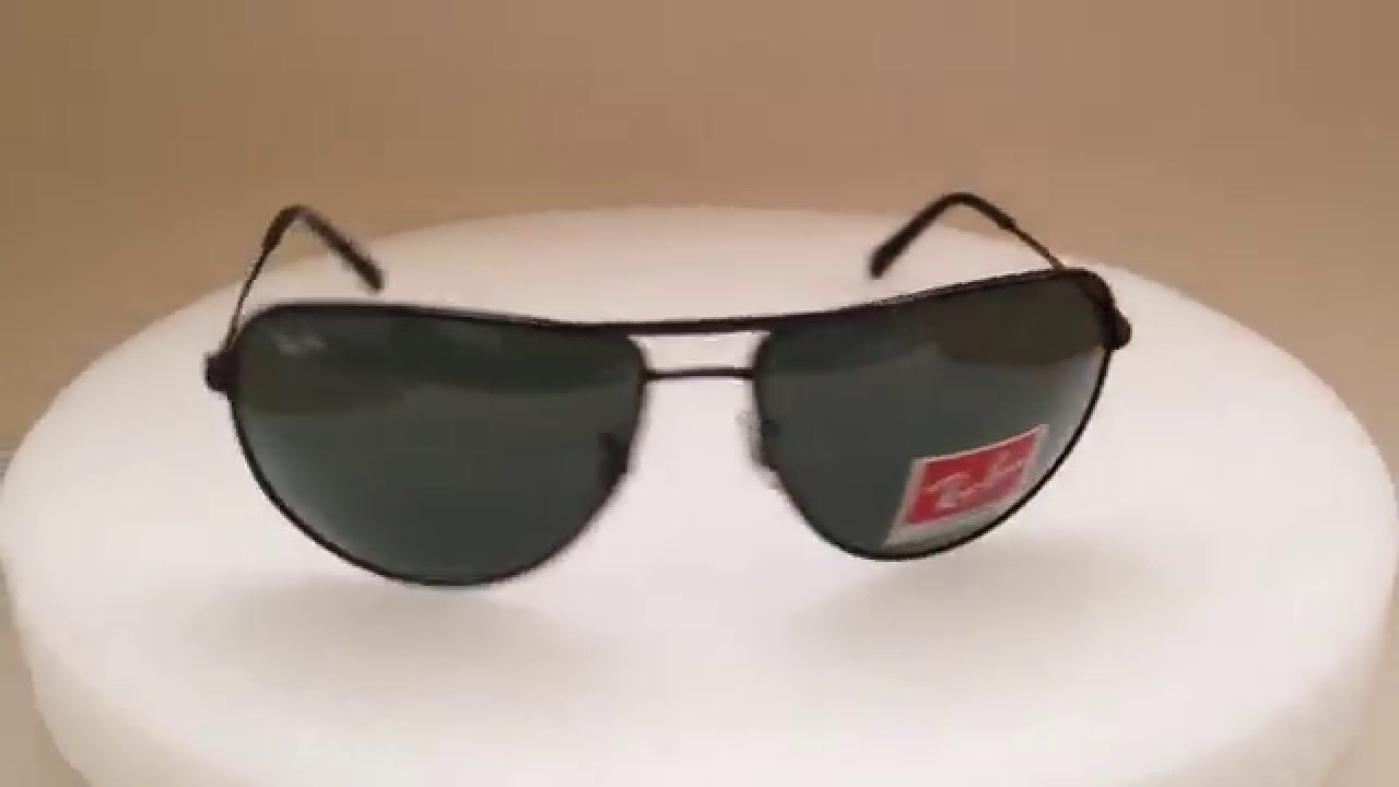 New Ray-Ban Brazil Aviator Sunglasses Black Metal Frame Green Lens rb3468l 63mm