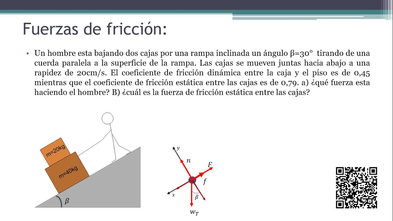 FUERZA DE ROZAMIENTO | FRICCIÓN EJERCICIOS RESUELTOS N°4: plano