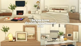luxurious french apartment | speedbuild   tour | 109k | bloxburg 🇫🇷