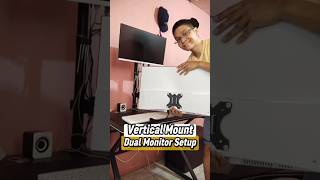 Dual Monitor Setup using Vertical Articulating Monitor Mount #dualmonitor #monitormount #gaming