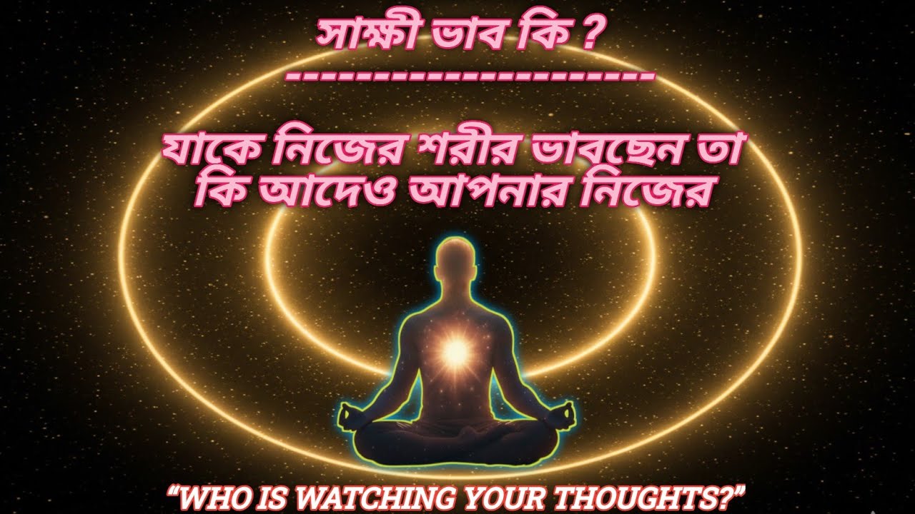 সাক্ষী ভাব কী | The Witness Consciousness Explained in Bengali #motivation #upanishads 
