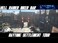 Fallout 4: Hell Raider Biker Bar at Jamiaca Plain / Settlement Tour by Day / MODS