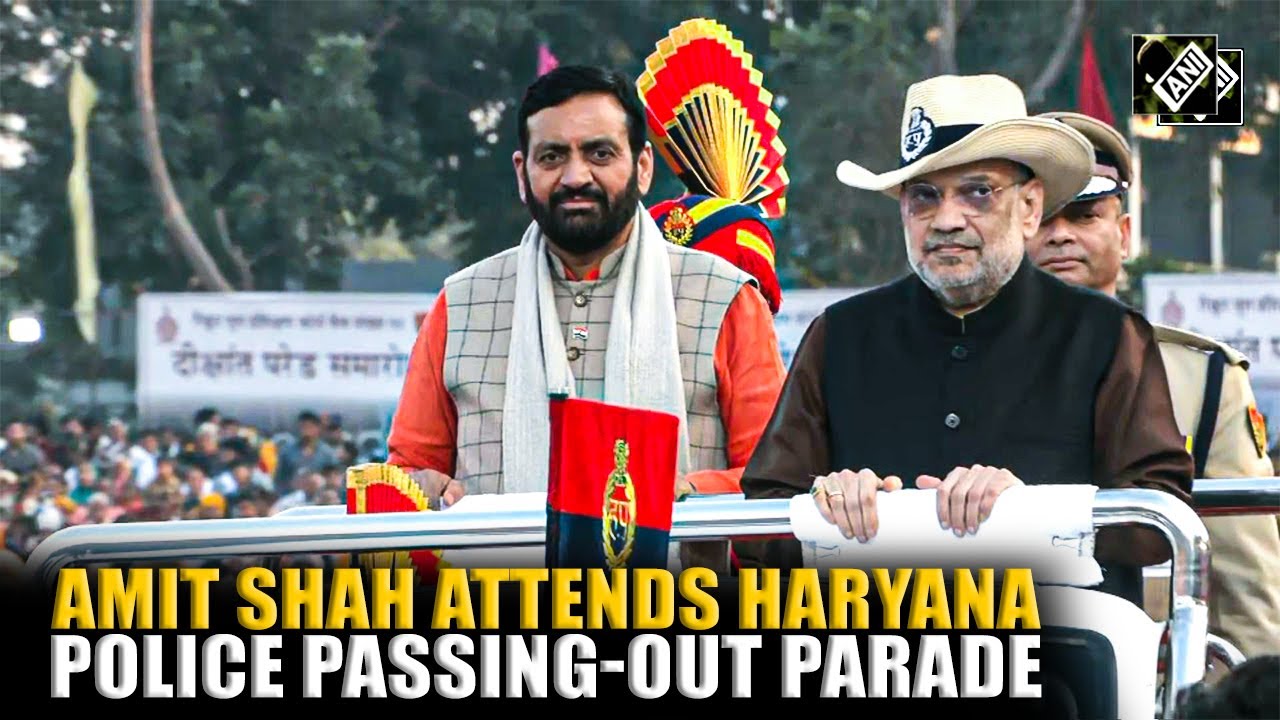 Amit Shah, Nayab Singh Saini attends Haryana police passing-out parade of 93rd batch in Panchkula