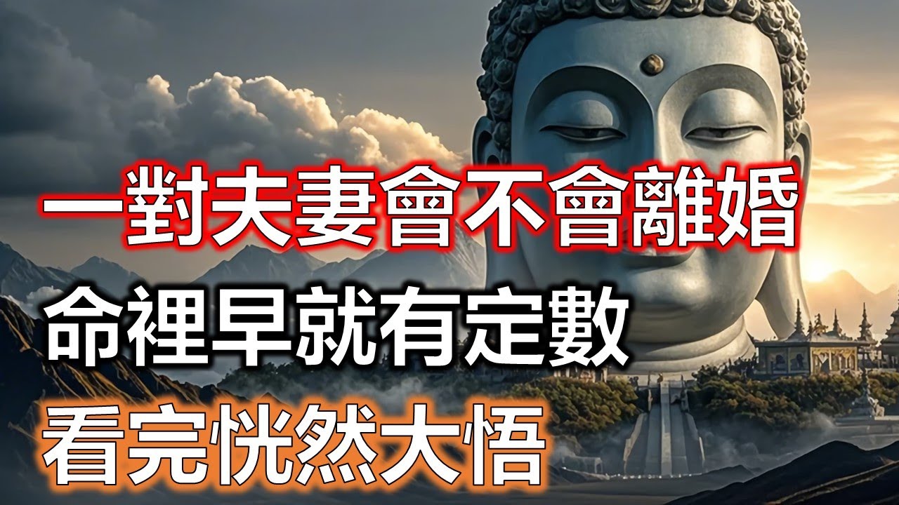 一對夫妻會不會離婚，命裡早就有定數，看完恍然大悟#風水#因果#智慧