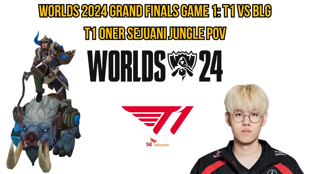 Worlds 2024 Grand Finals Game 1: T1 vs BLG | T1 Oner Sejuani Jungle POV