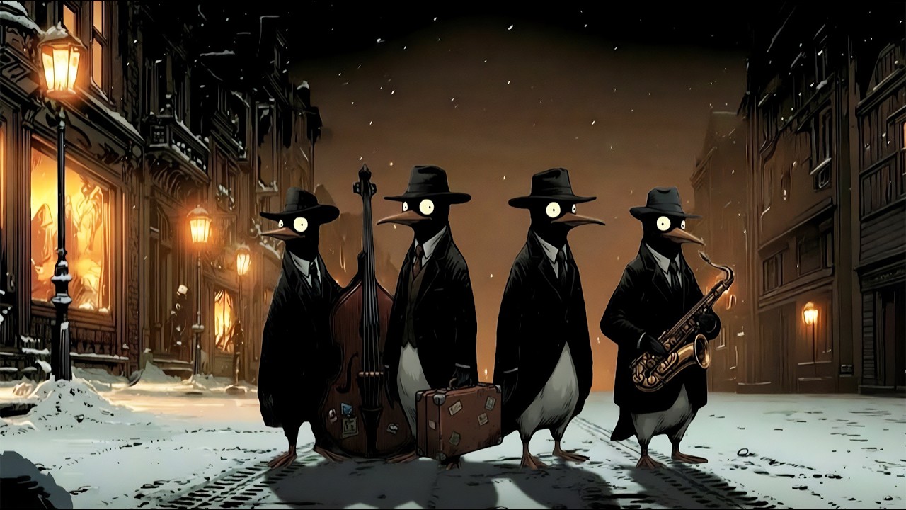 Penguins Play the Midnight Streets – Jazz for Calm Study & Focus