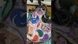 Custom Painting a Les Paul Style Guitar- Part 3 #custompaintedguitar #humanart #notAI #realart
