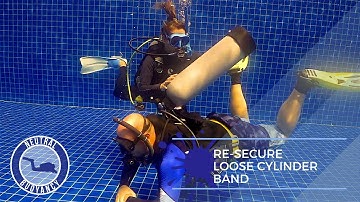 How to Re-secure a Loose Cylinder Band 🤿 PADI Divemaster Skill Circuit