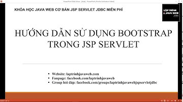 Hướng dẫn sử dụng bootstrap trong jsp servlet