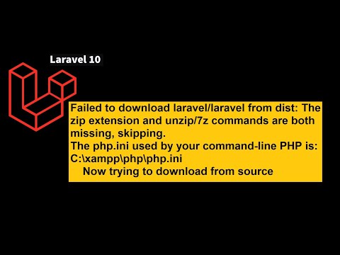 Laravel 10: Failed to download laravel/laravel from dist: The zip extension and unzip/7z commands