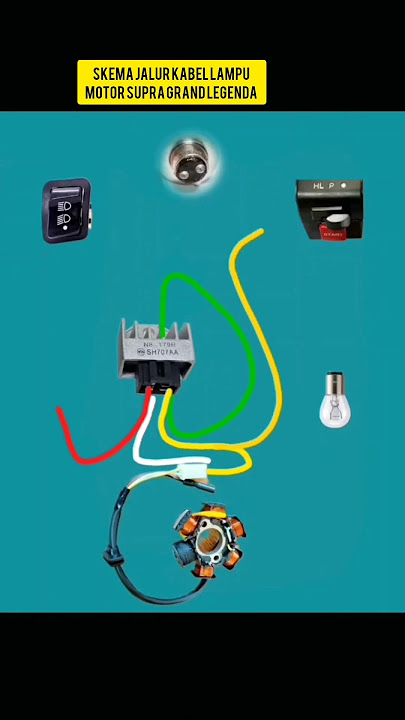 skema jalur lampu motor Honda Supra grand/legenda Revo 100