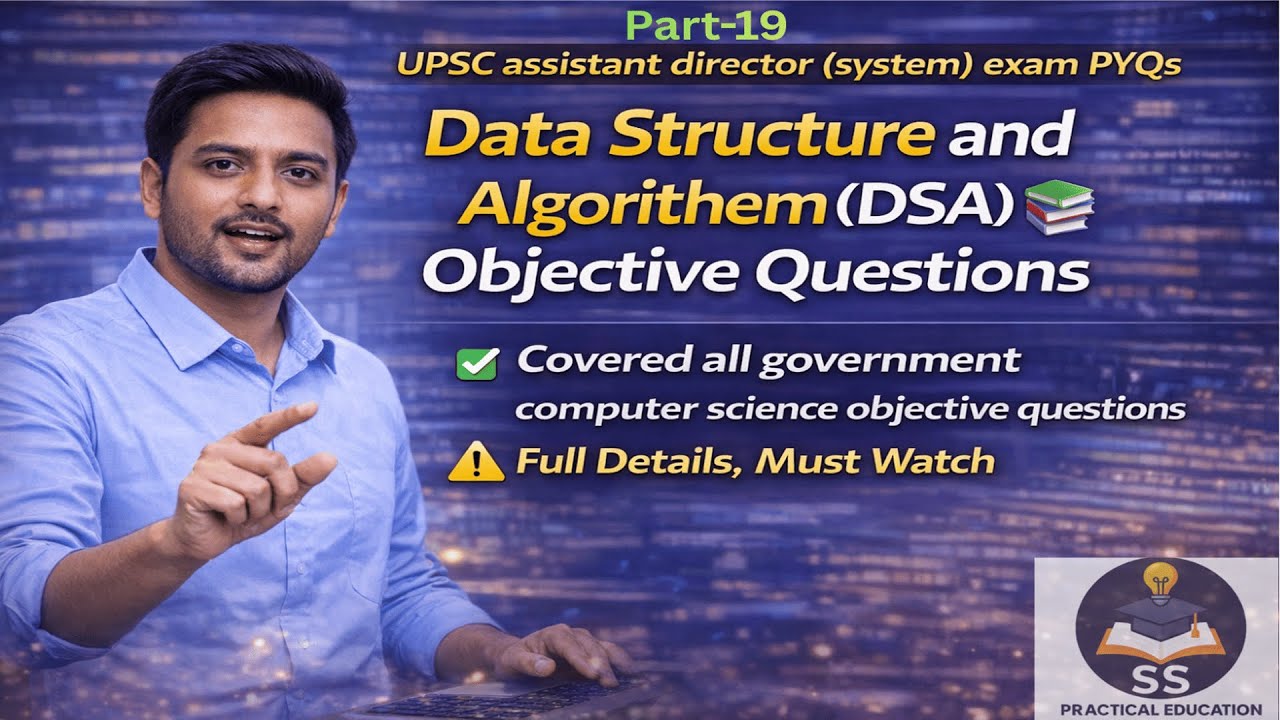 p--19📊 Data Structure Algorithm (DSA) Objective Questions 🔥 | Govt Exams | Interview Crack Guide