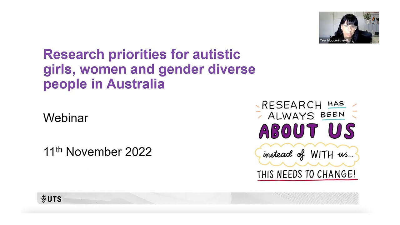 Webinar: Research priorities for autistic girls, women and gender-diverse people in Australia