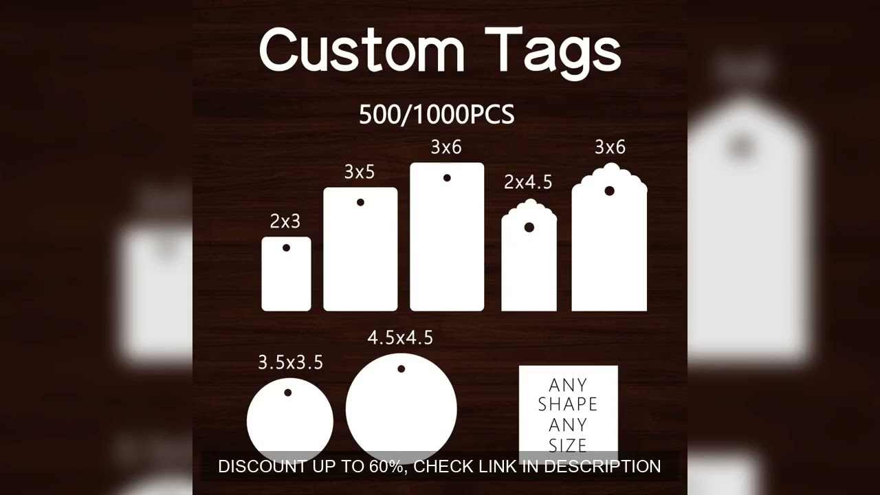 500PCS Custom Tags Paper Labels Clothing Brand Fashion Business Handmake Merchandise Logo Design Han