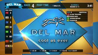 Cajun Treasure wins Race 4 at Del Mar 7/31/20