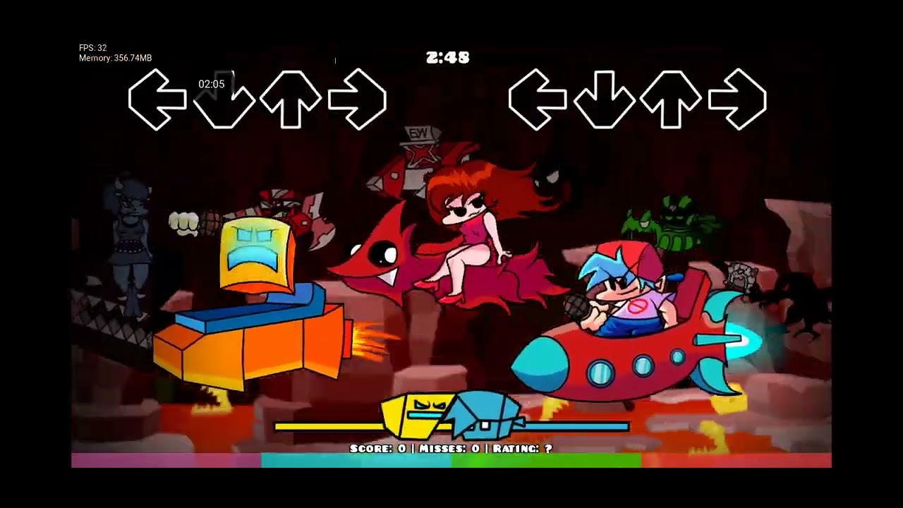 FNF Vs Dashing Geometry Dash Optimized Android Port