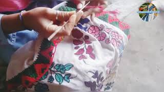 Sindhi Hand Embroidered Pillow Cover With Havey Crochet Design Sindhi Crochet Details
