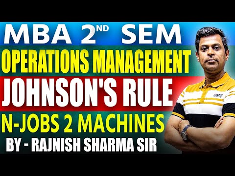 Johnson's Rules | n-Jobs, 2-Machine | Job Scheduling | Sequencing Problem | Operations Management |
