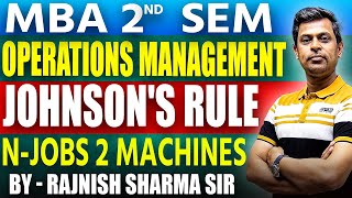 Johnson's Rules | n-Jobs, 2-Machine | Job Scheduling | Sequencing Problem | Operations Management |
