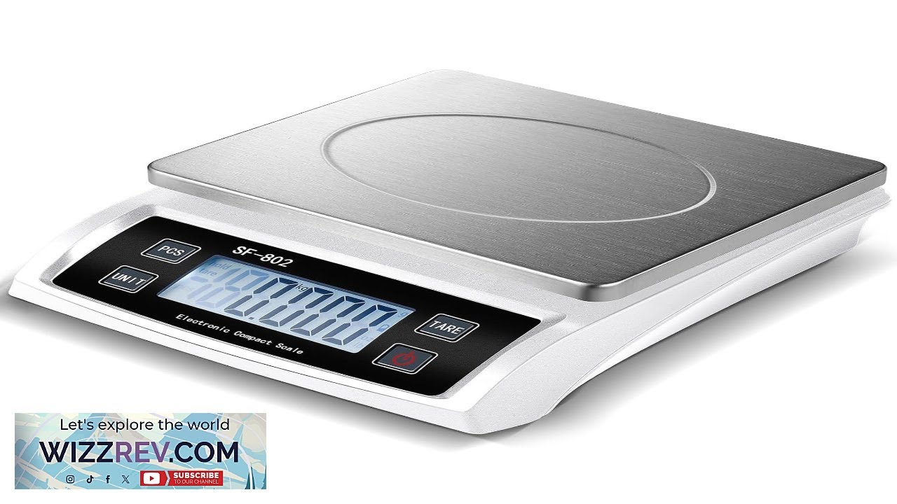 Большие цифровые кухонные весы 66 фунтов 30 кг Коммерческие пищевые весы из нержавеющей стали для...