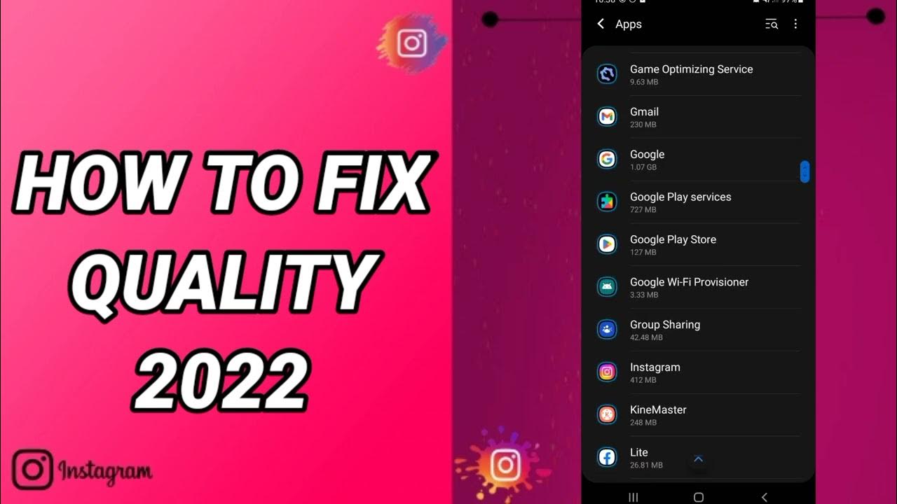 How To Fix Quality 2022 On Instagram App YouTube