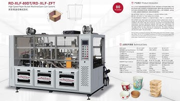RD-XLF-80DT high speed paper bucket machine 70-80pcs/min for Salad bowl and KFC bucket
