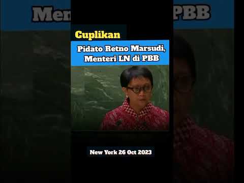 Cuplikan Pidato Rento Marsudi Menteri LN di PBB I Indonesia Bela Palestina #shortvideo