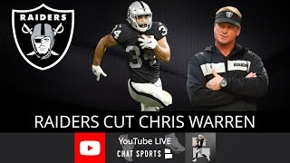 Chris warren has been released by the oakland raiders before even
getting chance to play in their first preseason game against los
angeles rams. ...