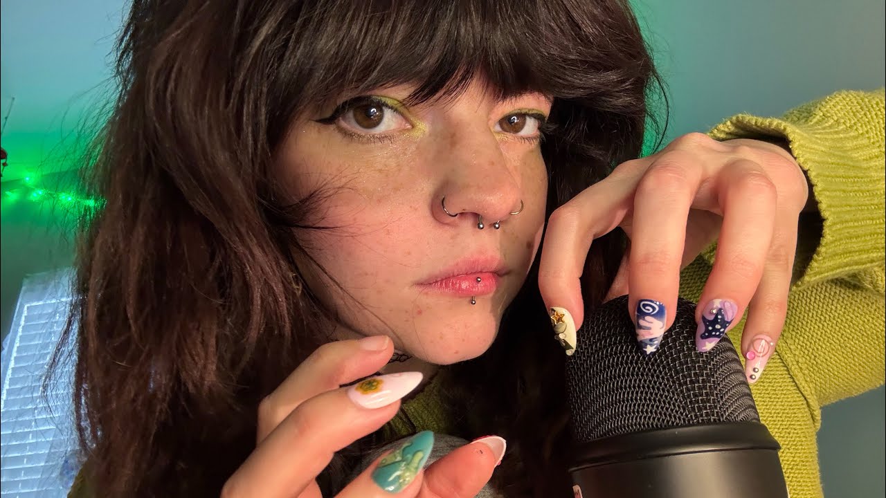 ASMR HIGH SENSITIVITY MIC SCRATCHING & MOUTH SOUNDS 💅🏻💚 - YouTube