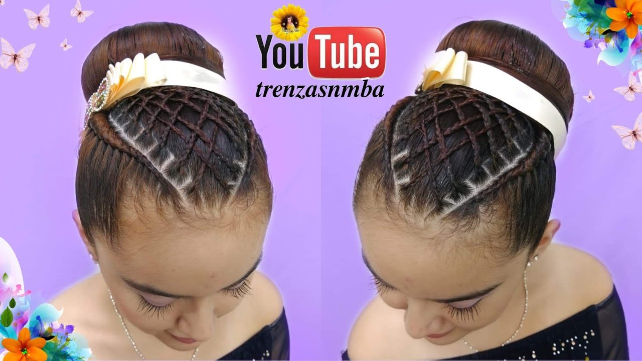 PEINADO FÁCIL EN TRENZAS TEJIDAS |PEINADOS PARA NIÑAS |PEINADOS PETATILLO/TRENZAS  NMBA - YouTube