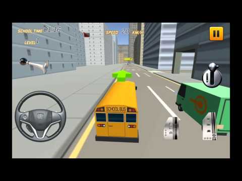 Schulbus, der 3D Sim fährt