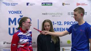 Barbora Bouberlová a Barbora Kubáková, semifinalistky v deblu - YONEX Mistrovství ČR U15 2021