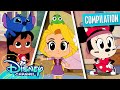 Mega chibi tiny tales compilation  disney princess mickey mouse lilo  stitch  disneychannel