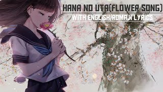 [Hana No Uta はなのうた]~Flower Song|With English \/ Romaji Lyrics| Beautiful Japanese Song.❤