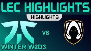 FNC vs TH Highlights LEC Winter Season 2023 W2D3 Fnatic vs Team Heretics by Onivia