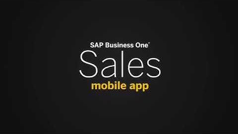 SAP Business One Sales Mobile App