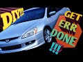 Diy!! &quot;HOW TO&quot; restore pealing yellow headlights??? quick and easy (7th gen honda accord) jdm cars