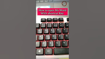 HOW TO OPEN MS WORD WITH SHORTCUT KEY #shorts #youtubeshorts #shortvideo